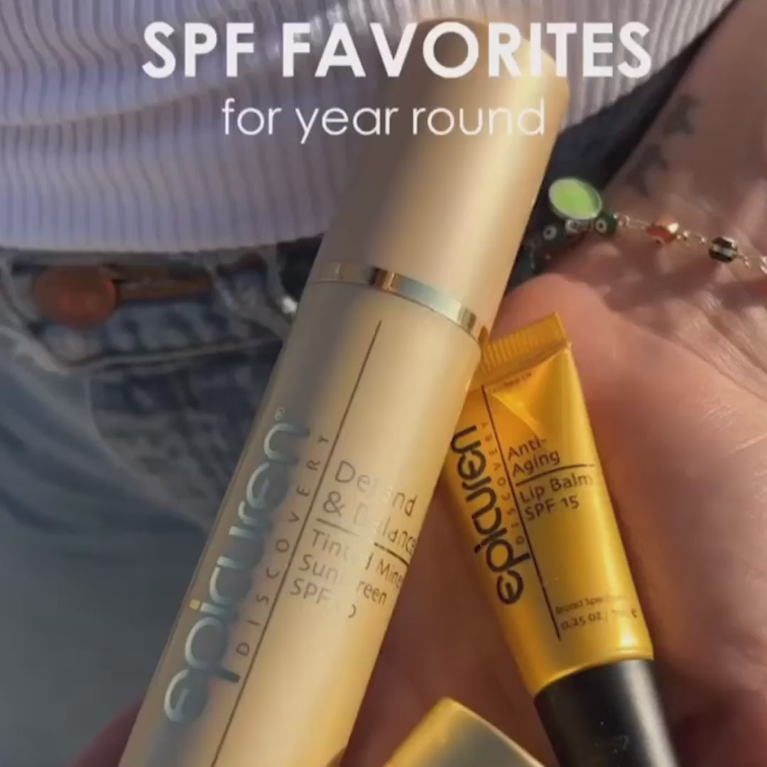 Load video: Defend &amp; Balance Tinted Mineral Sunscreen SPF 50