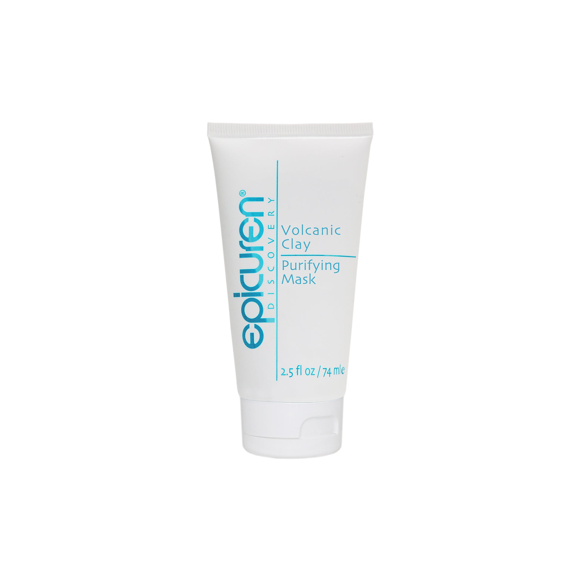 A tube of Epicuren Volcanic Clay Purifying Mask designed for use on the face or body.